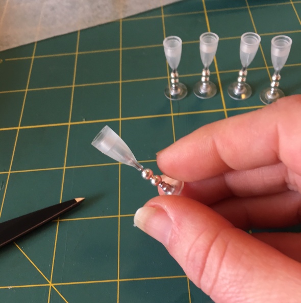 DIY Miniature Champagne Flutes